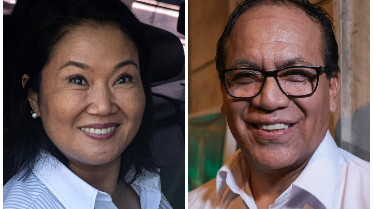 Roberto Sanchez dan Keiko Fujimori dalam pemilu presiden Peru 2023